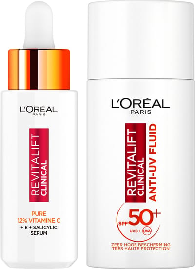 L'Oréal Paris Revitalift Clinical Duo - Revitalift Clinical Serum met 12% Puur Vitamine C 30ml & Revitalift Clinical UV Fluid met SPF50+ 50ml