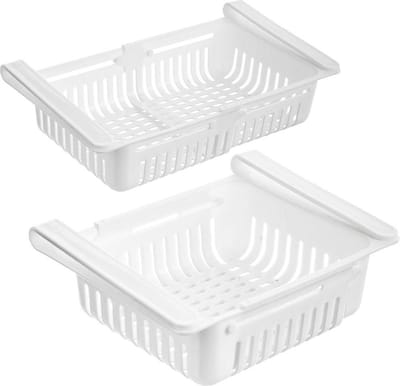 Koelkast Organisator Intrekbaar Onder Plank 21-28,7 cm - Voorraadkast - Koelkastdoos - Koelkastorganizer - voor Koelkast - Pantry
