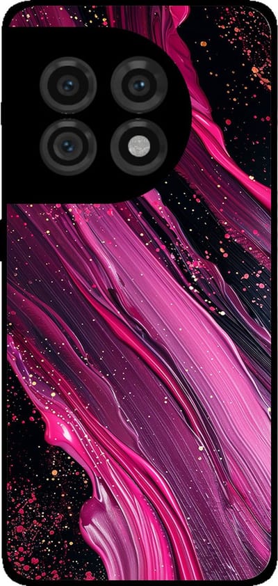 Smartphonica Telefoonhoesje Geschikt voor OnePlus 11 met marmer opdruk - TPU backcover case marble design - Paars Roze geschikt voor OnePlus 11
