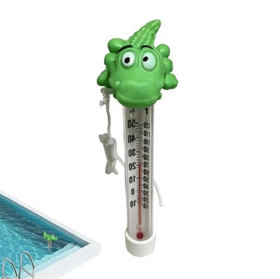 Waterthermometer - Drijvende meter - Temperatuur meten - Krokodil design - 27.5 cm - Veelkleurig