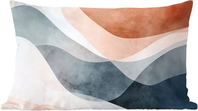 Sierkussens - Kussentjes Woonkamer - 60x40 cm - Abstract - Golven - Blauw