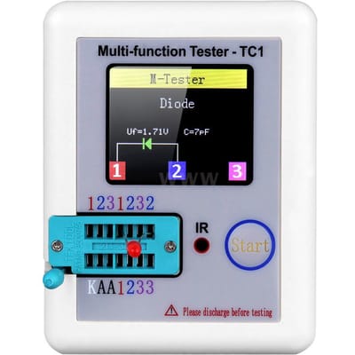 Testeur de Transistor Diode Triode résistance de capacité LCR mètre PNP NPN MOS blanc