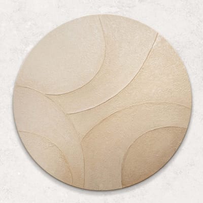 Canvas schilderij 60x60 cm handgeschilderd ornament van de wind – YS-Art Gallery – Luxe wanddecoratie