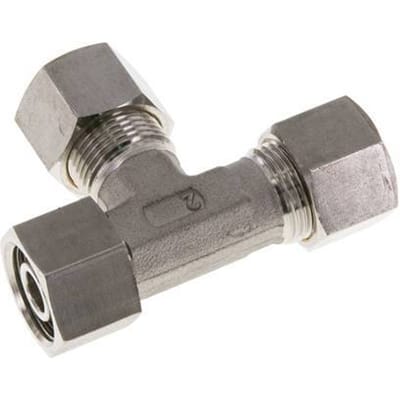 12S RVS L-vorm Knelfitting Draaidoorvoer 400bar FKM Verstelbaar ISO 8434-1