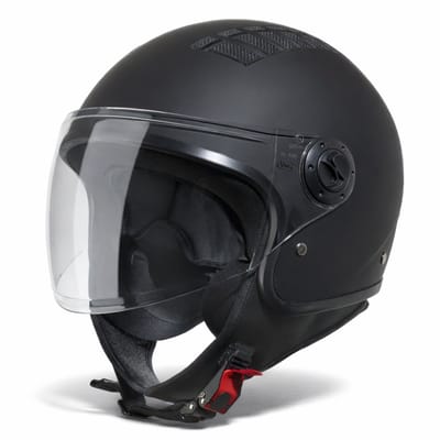 VINZ Como Jethelm met Vizier - Scooterhelm & Motorhelm & Brommerhelm - ECE 22.06 - XS -XXL - Mat Zwart - XS