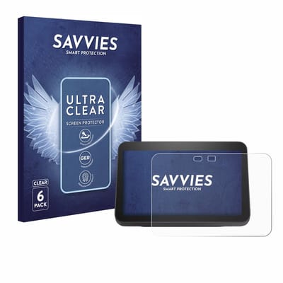 Savvies - Screenprotector voor Amazon Echo Show 8 2023 (3. Gen.) - Folie Beschermfolie transparant 6 Stuks