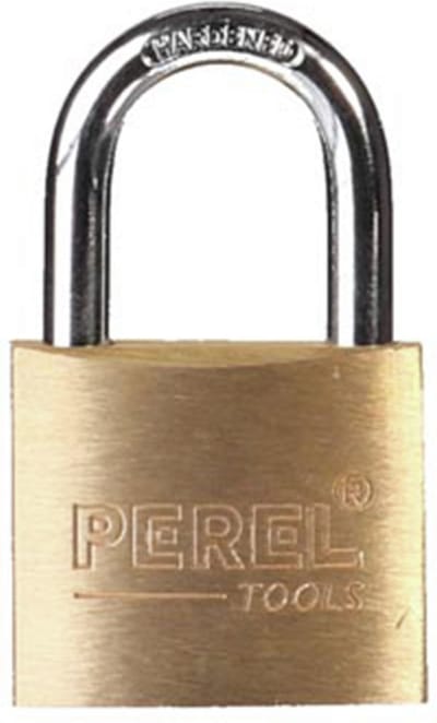 Perel Hangslot 30 mm, met 4-cijferige combinatie en 3 sleutels, lichtgewicht en sterk