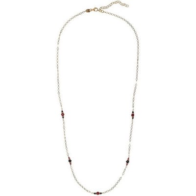 ALISIA AL5230.01.000 GOLD-PLATED KETTING MET GRANAAT EN SAFFIER 1 STUK