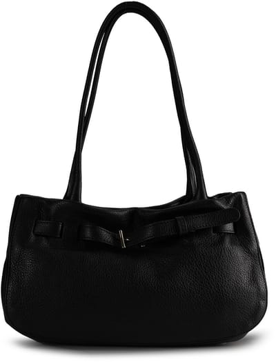 abro Jill Schoudertas Leder 32 cm - Dames - black-gold