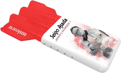 Set Stalen Dartpijlen met Slider Etui - Rood/Wit