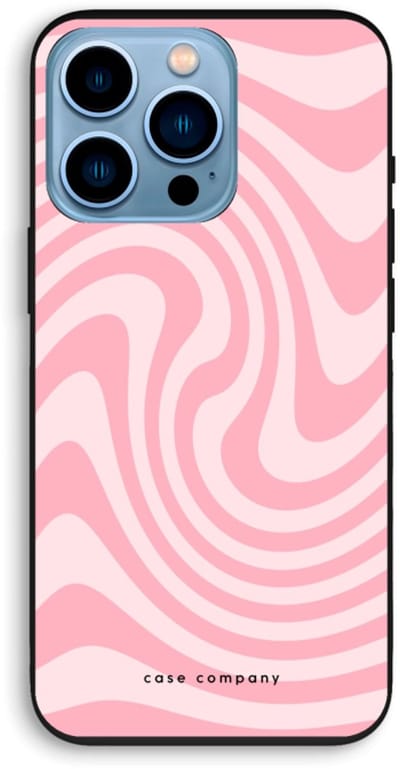 Case Company® - Hoesje geschikt voor iPhone 13 Pro hoesje - Swirl Roos - Biologisch Afbreekbaar Telefoonhoesje - Bescherming alle Kanten en Schermrand