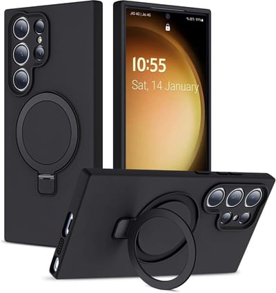 Hoesje Geschikt voor Samsung S26 Ultra hoesje zacht siliconen Zwart - Liquid Backcover ring hoesje Geschikt voor Magsafe hoesje