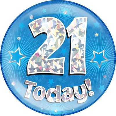 Oaktree - Mega Button 21 today Blauw