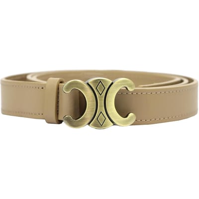 Dameslederen riem met stijlvolle gesp Gregorio beige