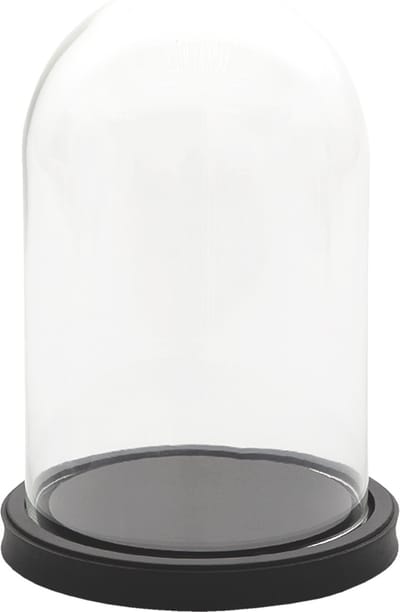 Clayre & Eef Stolp Ø 17x25 cm Zwart Glas