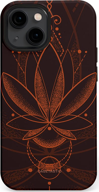Casetastic Hoesje Geschikt voor Apple iPhone 13 Mini Magsafe - Stijlvolle Beschermende Duo-layer Case - Lotus Groei