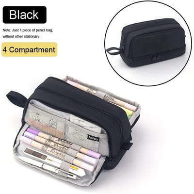 4 Partities Grote Etui Pennenzak School Student Etui Cosmetische Tas Kantoorbenodigdheden Organizer