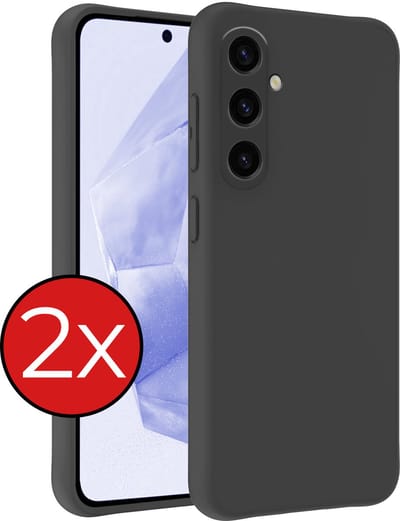 Hoesje - 2 Stuks - Geschikt voor Samsung Galaxy A36 - Sterk & Shockproof - Telefoonhoes - Back Cover - Case Siliconen - Telefoon Hoes - Zwart