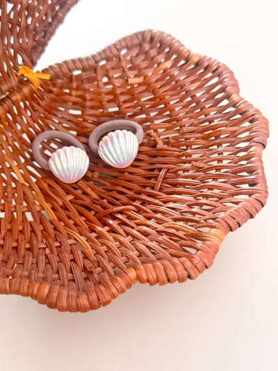 Haarelastiek - Seashell - Haarelastieken voor Meisjes & Kinderen - Haarelastiekje - Haaraccessoires voor Peuters & Kleuters - Haarelastiekjes