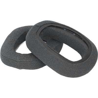 2 pièces Coussinets d'oreille de remplacement Isolation professionnelle du bruit Tissu respirant en coton et lin Mousse à mémoire de forme Oreille douce et confortable noir