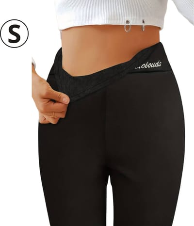 Nivard Warme Panty - Fleece Panty - Winter Panty - Thermo Panty - Legging - Stretch - Dames Kleding - Zwart - Maat S