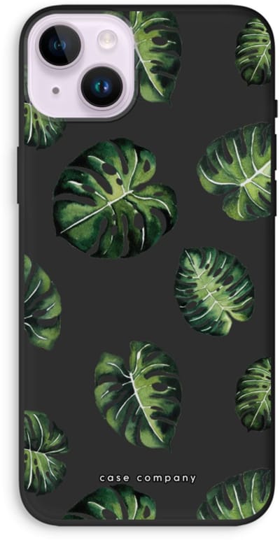 Case Company® - Hoesje geschikt voor iPhone 14 Plus hoesje - Tropische bladeren - Biologisch Afbreekbaar Telefoonhoesje - Bescherming alle Kanten en Schermrand