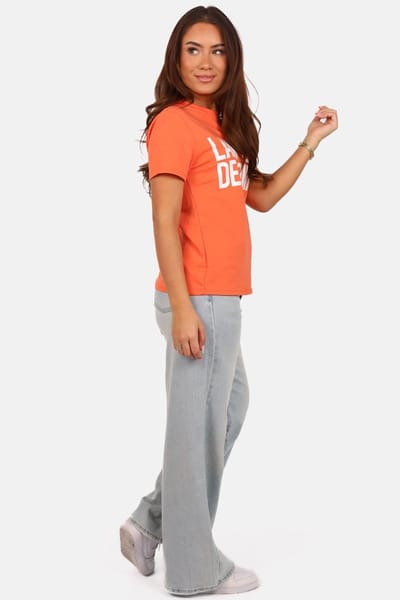 Getdrezzed Top - Maat: XS - T shirt Koningsdag met opdruk lam leve de koning oranje