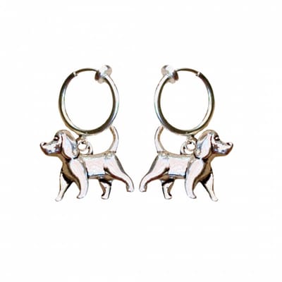 Klem oorbellen- hondje -zilverkleur- geen gaatje- Charme Bijoux