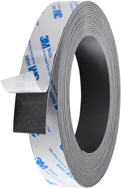 25mm - Zelfklevende Magnetische Tape / Premium Magneetband - 1mm dik - Rol van 5 Meter