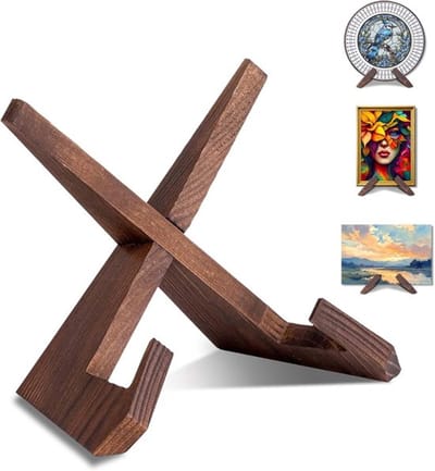 Daity 1 stuk - Bordenhouder - Boekenplank - Bordenrek - 21cm - Standaard - Beugel - Steunframe - Plank - Haak - Geschikt voor borden en boeken - Niet gemakkelijk te vervormen - Duurzaam - Hout