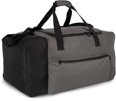 Kimood Grote sporttas met zijvak KI0649 - Light Titanium / Black - One size