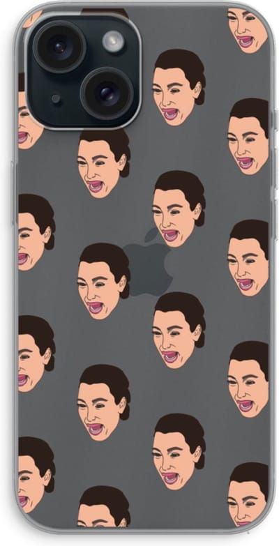 Case Company® - Hoesje geschikt voor iPhone 15 hoesje - Ugly Cry Call - Soft Cover Telefoonhoesje - Bescherming aan alle Kanten en Schermrand
