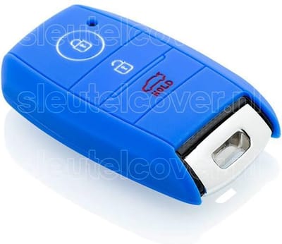 Autosleutel Hoesje geschikt voor Hyundai - SleutelCover - Silicone Autosleutel Cover - Sleutelhoesje Blauw