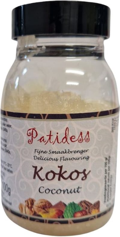Patidess Smaakstof Kokos - voor taartvulling, toppings en ijs - 7% dosering