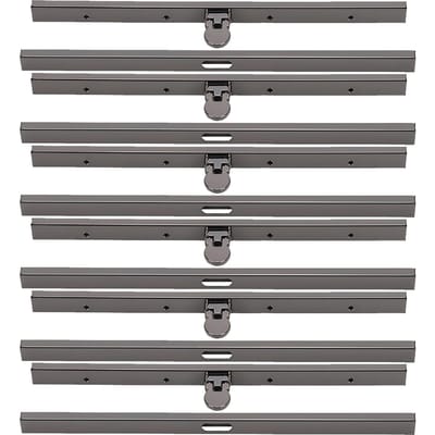 6 Pièces Cadre de Portefeuille en Métal Côté Droit Fournitures de Sac Matériel Accessoires Fer Léger 19cm(Pistolet grise