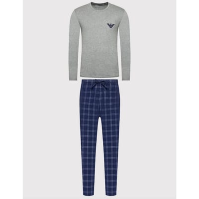 Emporio Armani Maat L  Flannel pyjama X-Max Giftbox edition Heren /Grijs/Rood/ S