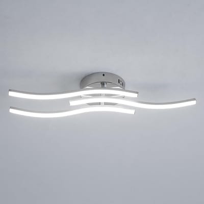 Haobosic Golvende Lijnen - Plafondlamp - 18W - Wit Licht 6500K - Drie Parallel