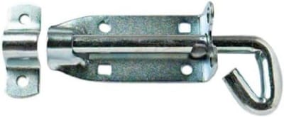 Hoge Grendel - Deur Beveiliging - Poorten Afsluiten - Inclusief Hangslot - 100 mm - Wit