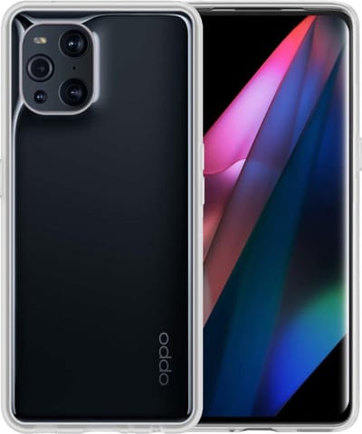 Hoesje - Geschikt voor OPPO Find X3 Pro - Sterk & Shockproof - Hoes Cover - Siliconen Case - Telefoonhoesjes - Transparant