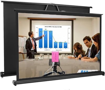 Projectiescherm - Draagbaar Scherm - Presentaties Thuis - Opvouwbaar Ontwerp - 50 Inch 16:9 - Mat Wit
