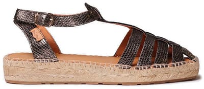 Dames espadrilles met slangenprint | EVIAN-CA