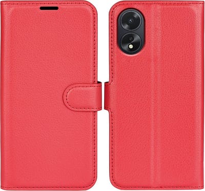 Coverup Hoesje - Geschikt voor OPPO A38 Hoesje - Coverup Book Case - Rood