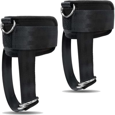 Enkelgesp Verbeterde Dumbbell Enkelband Elastisch Touw Verstelbare Barbell Enkelgesp Vier Ringen Enkelband Enkel adjustable black
