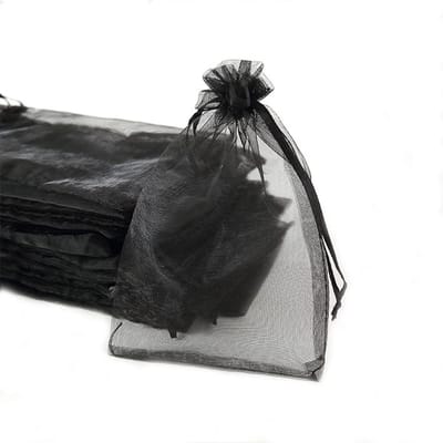 Dailygoods- Organza zakjes 20x30 cm - Geschenktas - Trekkoord - Sieradenzakjes - Snoepzakjes - 100 stuks - Geschenkzakjes