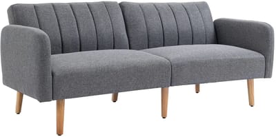 Slaapbank - Uitklapbaar - Slaapstoel - Logeerbed - Zetelbed - Slaapfauteuil - Vouwbed - 2 persoons - Zeer comfortabel - Grijs