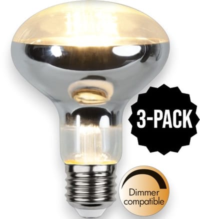 3-Pack | Reflector lamp - E27 - R80 - 7.5W - Extra Warm Wit - 2700K - Dimbaar - Reflector lamp