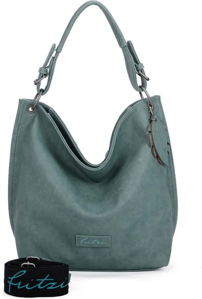 Fritzi aus Preußen Shopper Schoudertas Eco Fritzi01 Hobo Leaf Groene