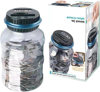Spaarpot met teller - Digitale geldkist - Geld besparen - Automatische muntentelling - 18 liter capaciteit - Dollar
