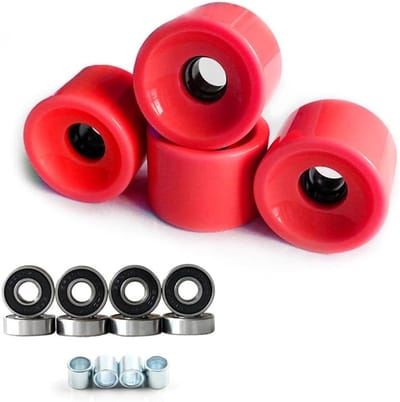 Skateboard Wielen Set - Longboard Wielen - Straat Skatepark Gebruik - Stof en Vuilbestendig - 70x51mm 78A - Rood