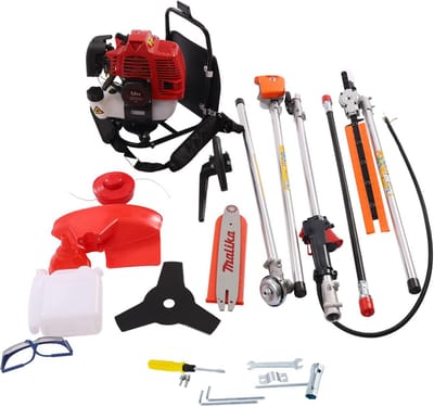 4-in-1 Benzine Bosmaaier Set - 52cc Motor | Kettingzaag, Heggenschaar & Grastrimmer